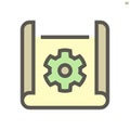 Engineering drawing  icon Royalty Free Stock Photo