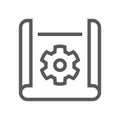Engineering drawing icon Royalty Free Stock Photo