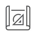 Engineering drawing icon Royalty Free Stock Photo