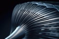 An engineering drawing of a turbine blade to show its optimized air flow. Speed drive concept. AI generation