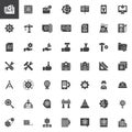 Engineering elements vector icons set Royalty Free Stock Photo