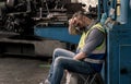 Engineering in factory tried and pressured. Mental health, PTSD and suicide prevention