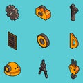 Engineering flat outline icons Royalty Free Stock Photo