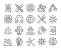 Engineering icon. Engineering and innovation line icons set. Vector illustration.