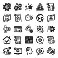 Engineering icons. Set of Idea bulb, Dividers tool and Blueprint icons. Vector Royalty Free Stock Photo