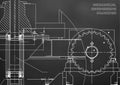 Engineering illustrations. Blueprints. Mechanical drawing