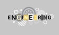 Engineering Industry Technology Web Banner Abstract Template Background With Gears