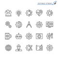 Engineering outline icon set