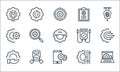 Engineering line icons. linear set. quality vector line set such as engineering, settings, engineering, setting, mask, chip,