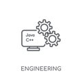 Engineering linear icon. Modern outline Engineering logo concept Royalty Free Stock Photo