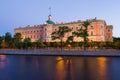 Engineering Mikhailovsky castle, white night. Saint-Petersburg, Russia Royalty Free Stock Photo