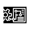 engineering processing glyph icon vector illustration