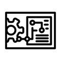 engineering processing line icon vector illustration