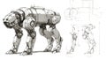 engineering replicating robot dog Royalty Free Stock Photo