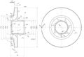 Engineering sketch of wheel with span