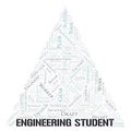 Engineering Student typography word cloud create with the text only Royalty Free Stock Photo