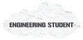Engineering Student typography word cloud create with the text only Royalty Free Stock Photo