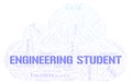 Engineering Student typography word cloud create with the text only Royalty Free Stock Photo