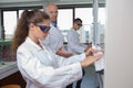 Engineering students working in lab Royalty Free Stock Photo