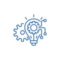Engineering system line icon concept. Engineering system flat vector symbol, sign, outline illustration.