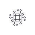 Engineering system linear icon concept. Engineering system line vector sign, symbol, illustration.