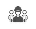 Engineering team icon. Engineer or architect group sign. Vector Royalty Free Stock Photo