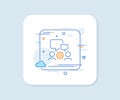 Engineering team line icon. Engineer or architect group sign. Vector Royalty Free Stock Photo