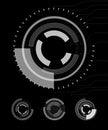 Engineering, tech, futuristic pattern. User interface. GUI. Vector set.