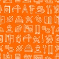 Engineering Thin Line Seamless Pattern Background. Vector