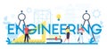 Engineering typographic header concept. Technology and science. Royalty Free Stock Photo