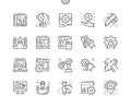 Engineering Well-crafted Pixel Perfect Vector Thin Line Icons 30 2x Grid for Web Graphics and Apps.