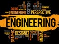 Engineering word cloud Royalty Free Stock Photo