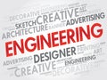 Engineering word cloud Royalty Free Stock Photo