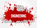 Engineering word cloud, creative concept Royalty Free Stock Photo
