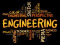 Engineering word cloud Royalty Free Stock Photo