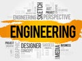 Engineering word cloud Royalty Free Stock Photo
