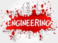 Engineering word cloud Royalty Free Stock Photo