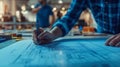 Engineers Close-Up Focused on Meticulous Hand Drafting Plans