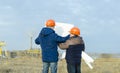 Engineers at a construction site