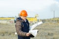 Engineers at a construction site