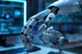 Futuristic Laboratory: Engineers Design Next-Gen Bionic Prosthetic Arm with Robotics and 3D Modeling