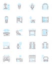 Engineers linear icons set. Innovators, Creators, Problem-solvers, Designers, Analytical, Inventors, Precise line vector