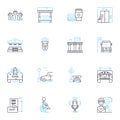 Engineers linear icons set. Innovators, Creators, Problem-solvers, Designers, Analytical, Inventors, Precise line vector