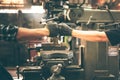 2 engineers man Used hand for fist bump to show their cooperation For success teamwork Royalty Free Stock Photo