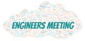 Engineers Meeting typography word cloud create with the text only