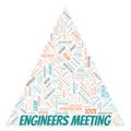 Engineers Meeting typography word cloud create with the text only