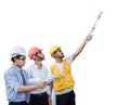 Engineers and teamwork with path Royalty Free Stock Photo