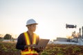 Engineers are using laptop control drones to perform aerial inspections at work. Useful technology in work