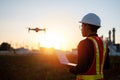 Engineers are using laptop control drones to perform aerial inspections at work. Useful technology in work