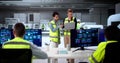 Engineers Using Modern SCADA Software Royalty Free Stock Photo